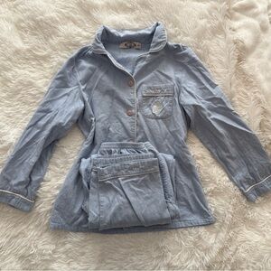 Light Blue Button-Up Pajama Set